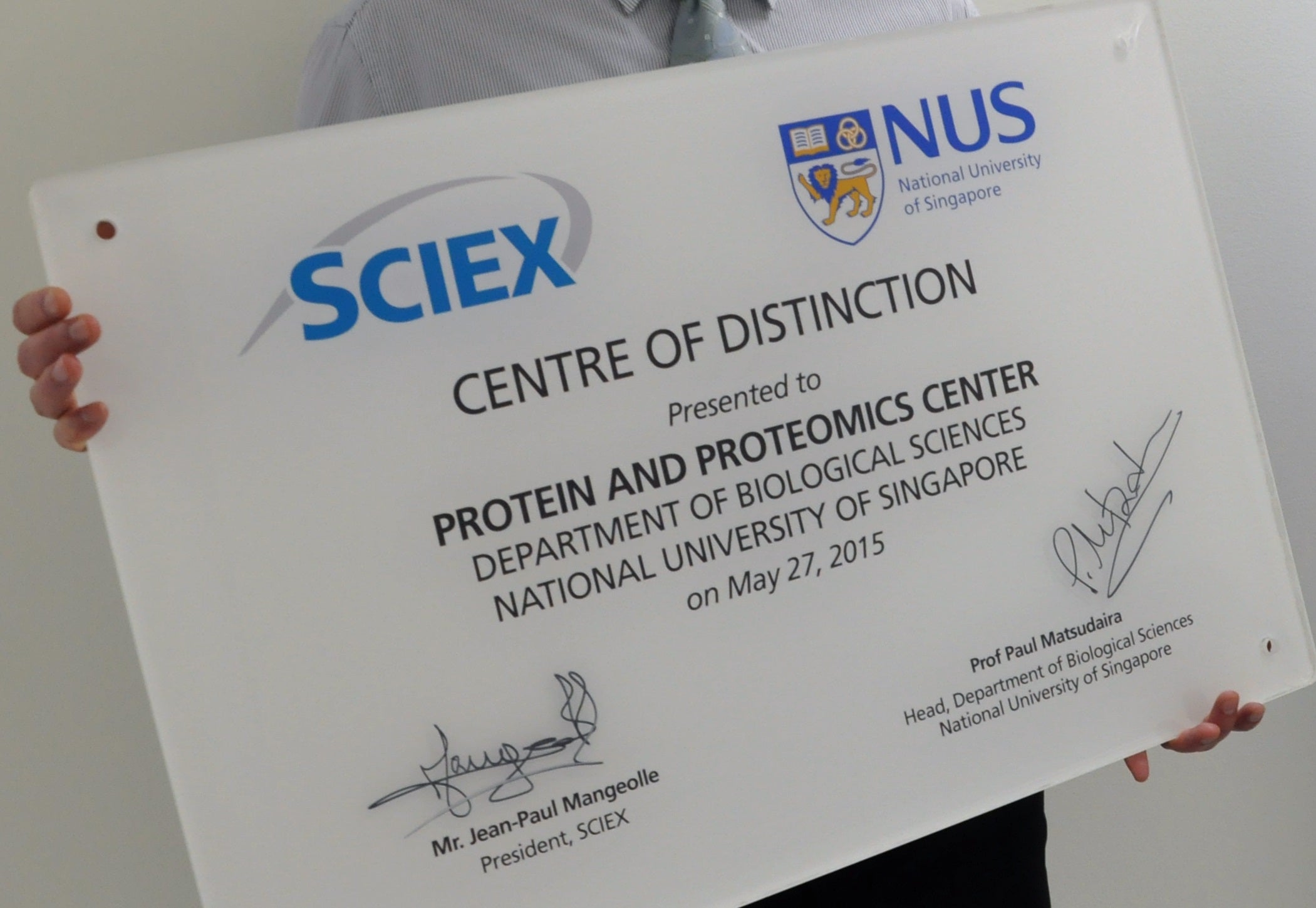 Opening of First Regional SCIEX Centre at the Protein and Proteomics Centre
