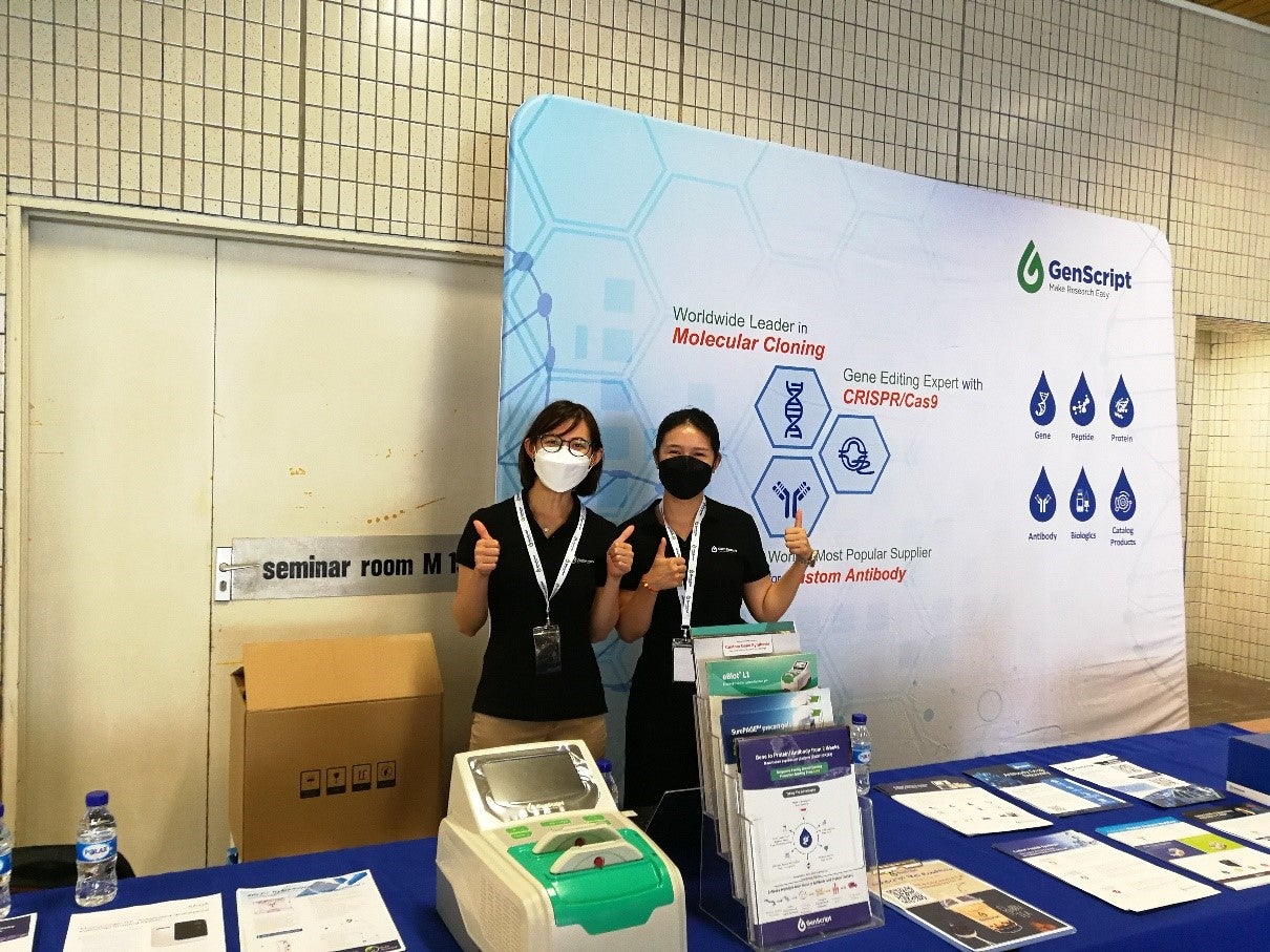 GenScript’s marketing team showcasing the products and services offered