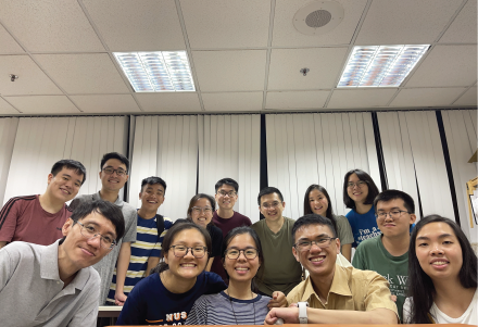 Elliot 3rd from left. Group photo during a mini-buffet dinner at YES Room (10th July 2023)-min